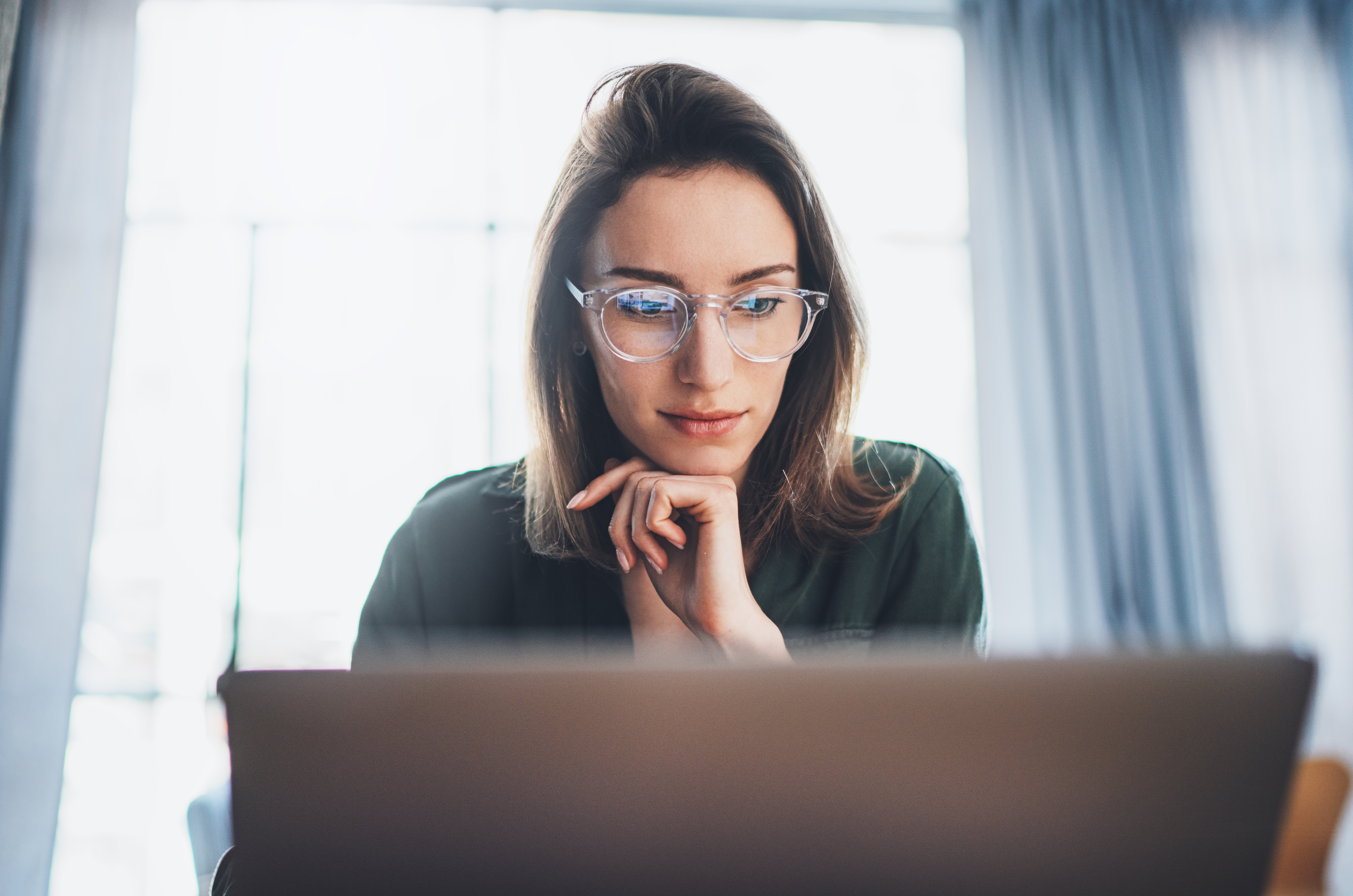 business woman at laptop